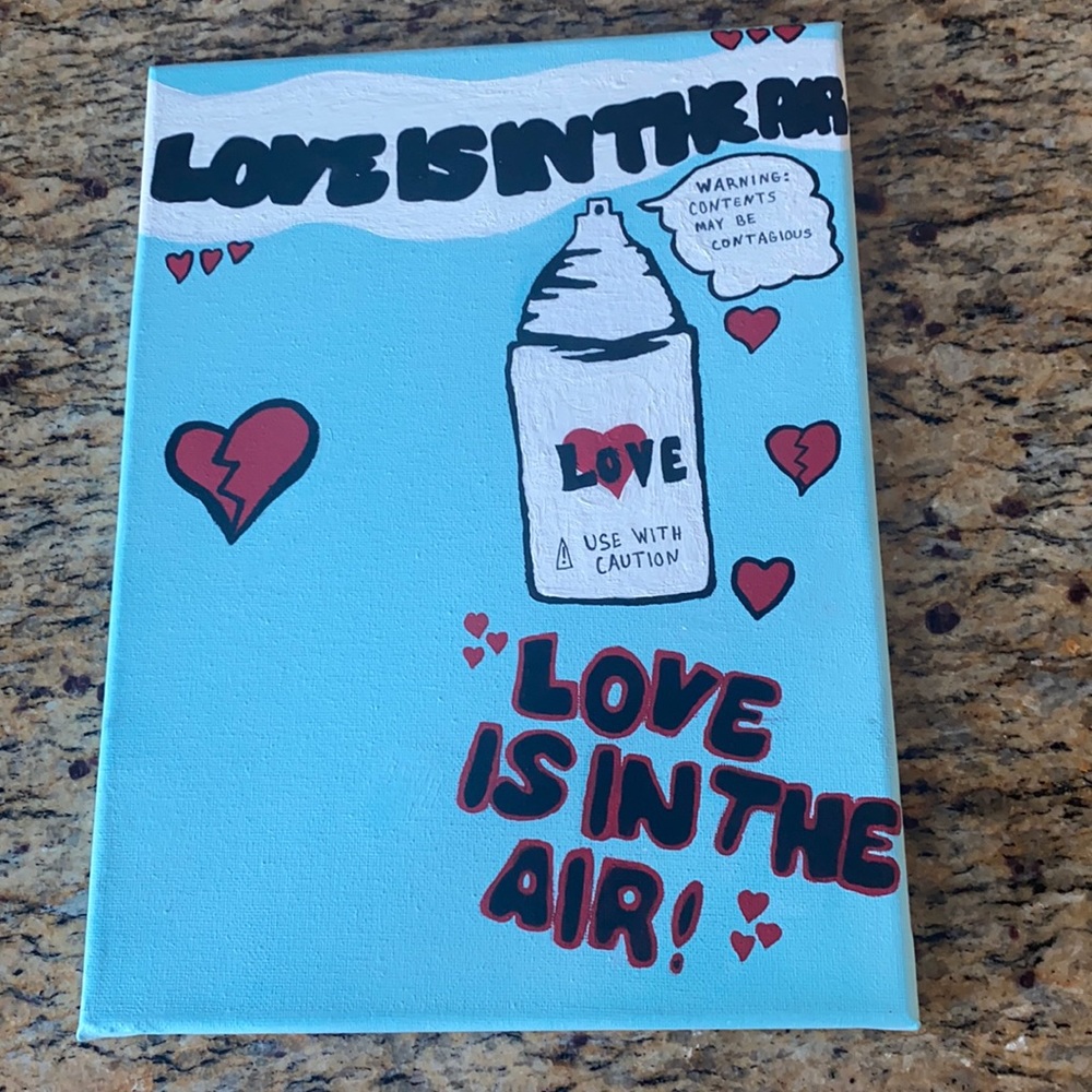 Painted art by me. Love is in the air painting